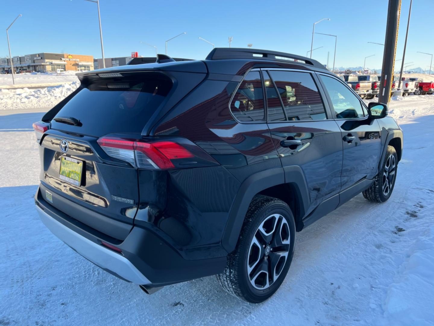 2021 BLACK /Black TOYOTA RAV4 ADVENTURE (2T3J1RFV5MW) with an 2.5L engine, Automatic transmission, located at 1960 Industrial Drive, Wasilla, 99654, (907) 274-2277, 61.573475, -149.400146 - Photo#4